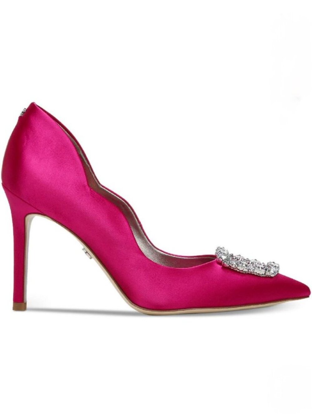9 Sam Edelman Harriett Pink Fuchsia Pointed Toe Pump Heels Stiletto Rhinestone - Picture 9 of 16